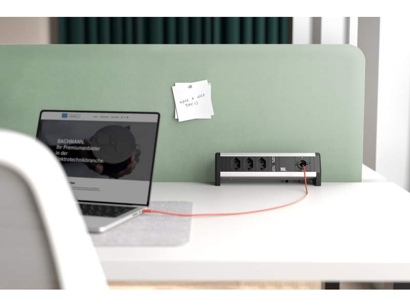 Elektro-Steckdosen Kabelführungen/Elektrifizierungen, BACHMANN, DESK