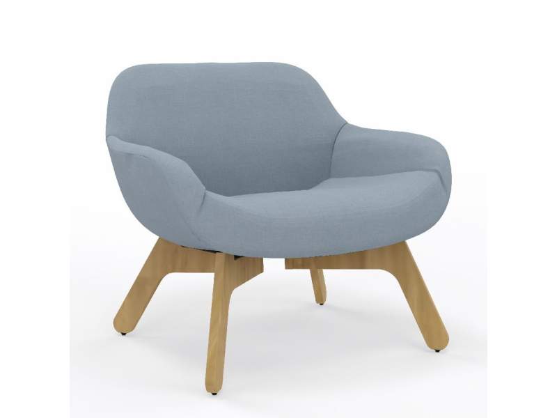Loungesessel grau Sessel Lounge Holz Viasit Calyx Lounge
