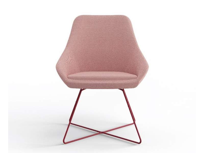 Loungestuhl rosa Besucherstuhl Lounge Stuhl Loungesessel Viasit Calyx