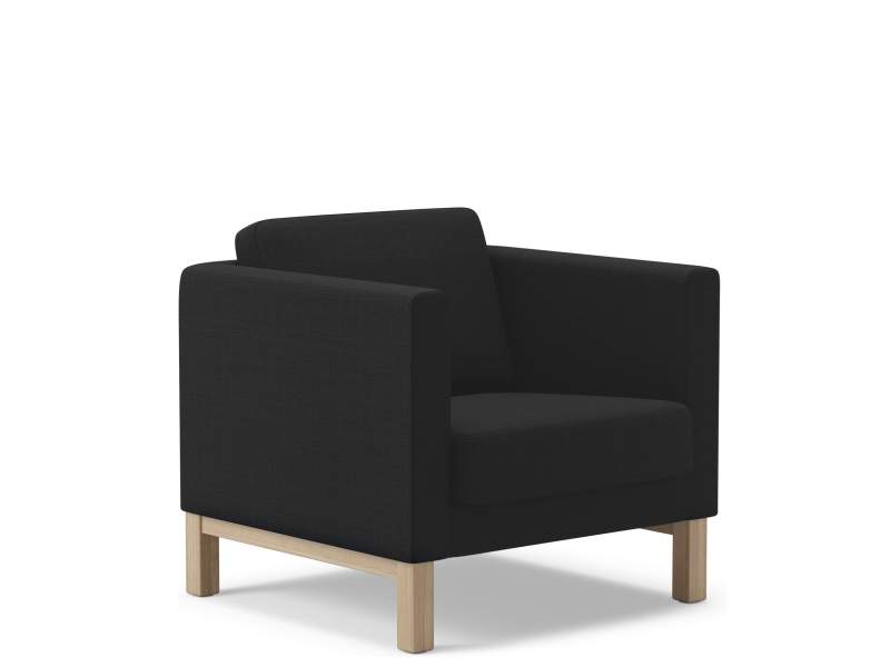 Lounge Sessel Stoffbezug schwarz Bürosessel Kinnarps, Scandinavia