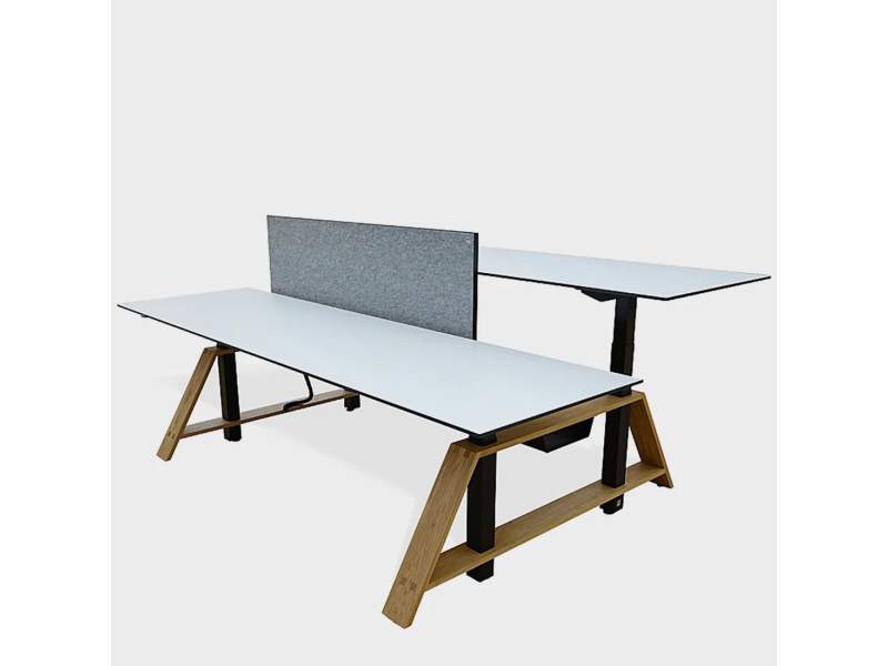 Bürotisch Büro Schreibtisch Team-Tisch höhenverstellbar Westermann Höhenverstellbarer Doppelarbeitsplatz - motu Double Bench A Plus