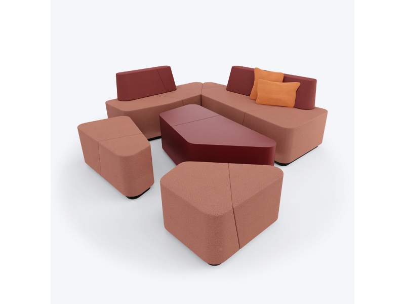Möbel für Warte und Empfangsbereiche Modulare Sitzelemente Lounge Sitzinseln, viasit, organic office
