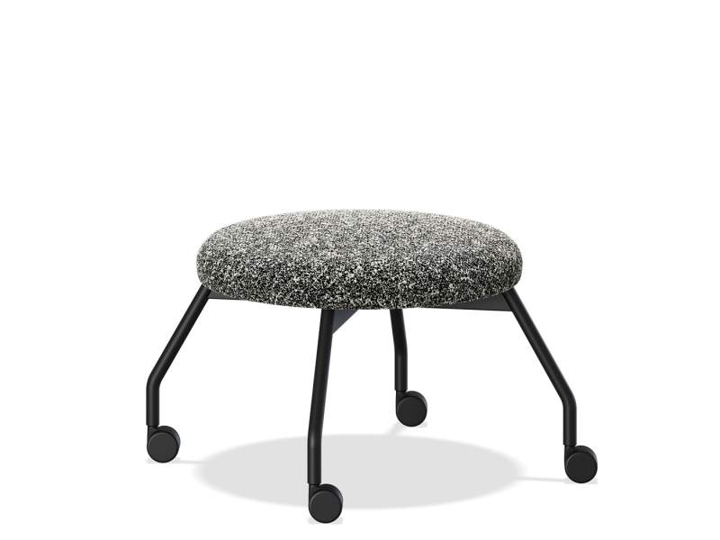 Polsterhocker mit Rollen Hocker grau Lounge König + Neurath NET.WORK.PLACE WAVE