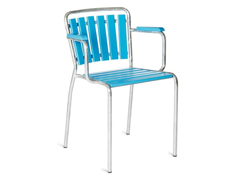 blau Stuhl Gartenstuhl Holzschale stapelbar Embru Haefeli Sessel 1020/1021