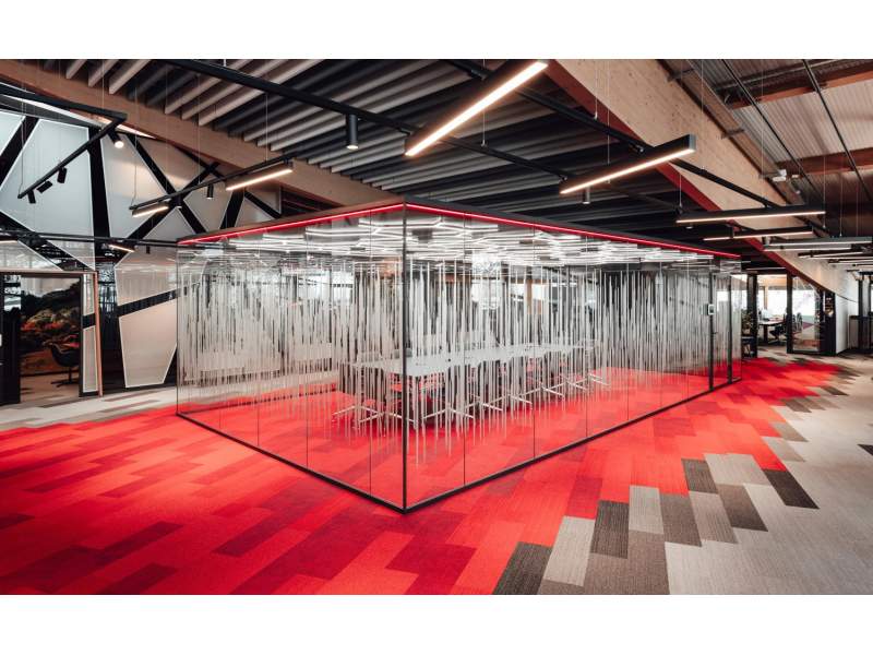 Raum in Raum System Konferenzplatz Glas Abgeschirmte Raumelemente Goldbach Kirhcner Ganzglas Raumsystem T50