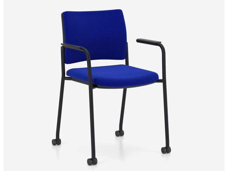 Besucherstühle blau Besucherstuhl mit Rollen Büro Konferenzstuhl Nowy Styl, Intrata