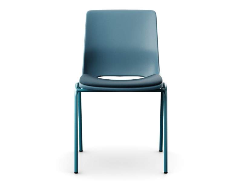 Besucherstuhl blau Besucherstühle stapelbar Cafeteria Stuhl Kunststoff Konferenzstuhl Profim Ana