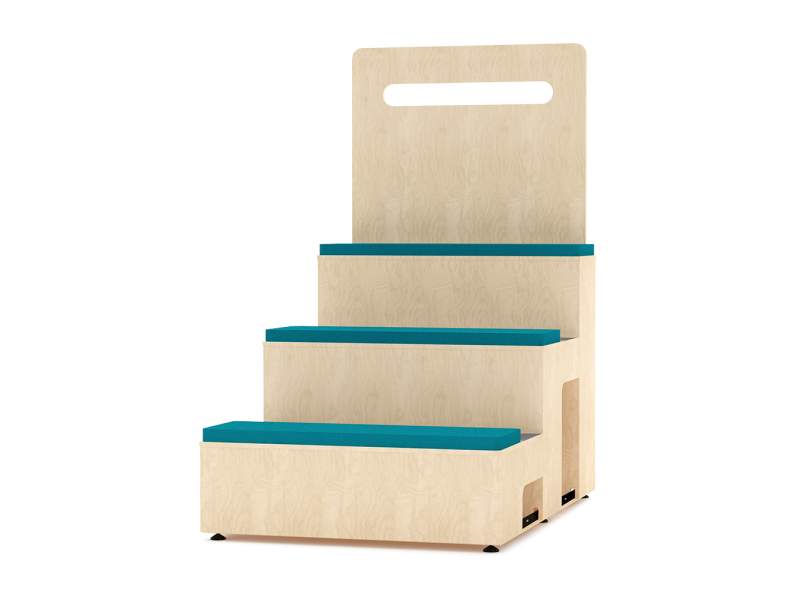 Sitzmodulen Holz modulare Sitzelemente Connection Tier