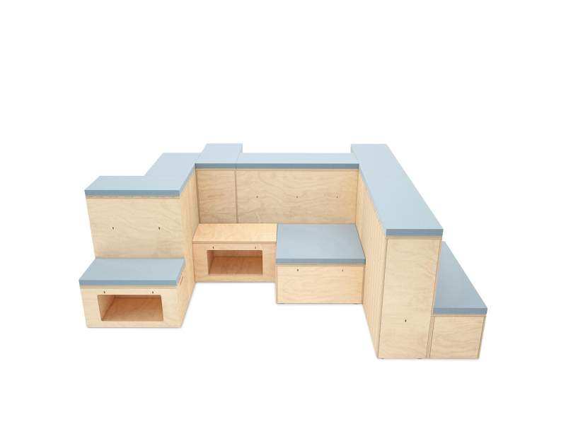 modulare Sitzelemente Lounge Module Holz Connection Platforms Additions
