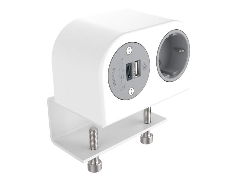 Elektro-Steckdosen IT/EDV-Dosen weiss Stormverbindung Datenverbindung Dataflex 25.200 Power Phase Schuko USB AC 25W - 200