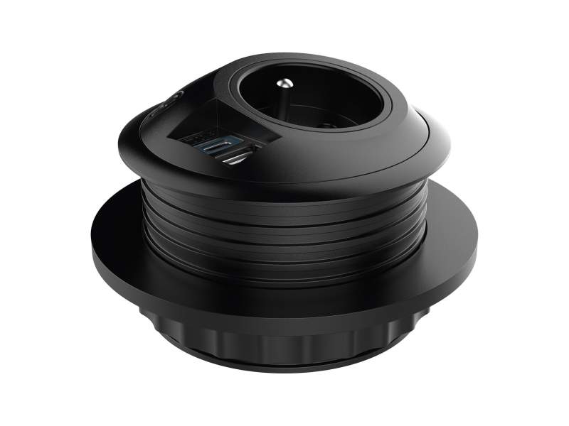 Elektro-Steckdosen IT/EDV-Dosen schwarz Dataflex 26.213 Power PixelTUF FR BE USB AC 25W - 213