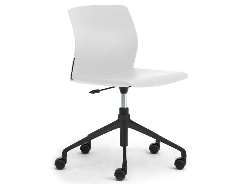 Drehstuhl weiss Drehstühle mit Rollen Büro Konferenzstuhl fm Büromöbel Calesita Syrus