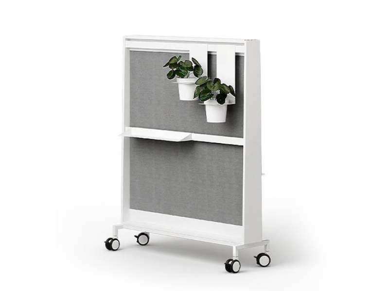 Mobile Trennwände Moderationstafel weiss Magnetwand fahrbar Büro Leuwico