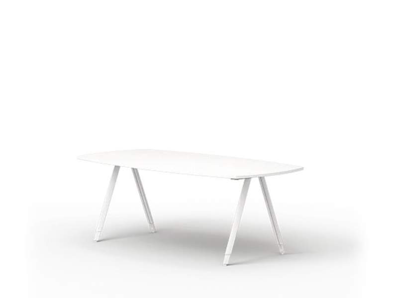 Konferenztische weiss Besprechungstisch Büro Leuwico iSHAPE Konferenztisch