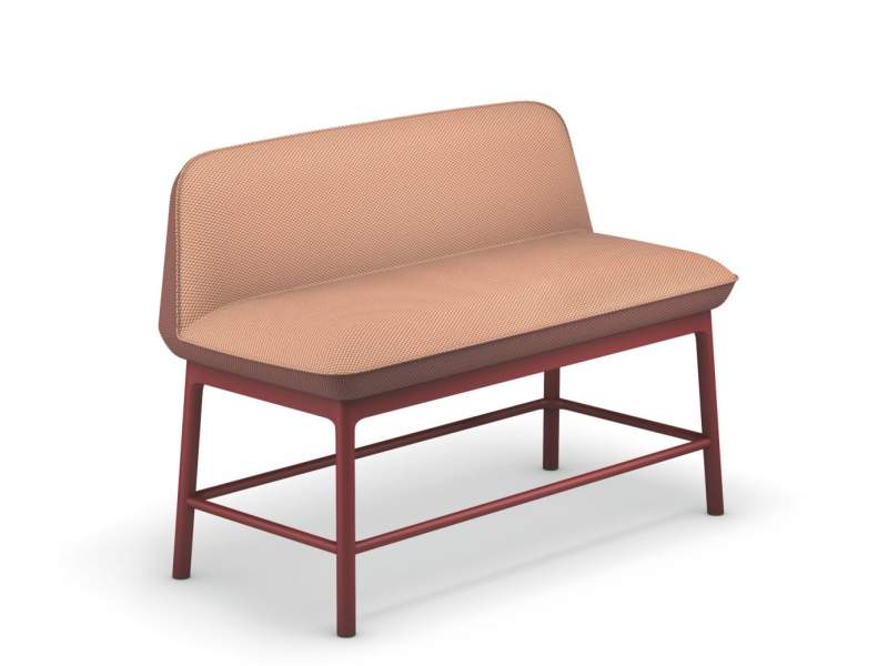 Polsterbank orange Hochbank Lounge Bänke Sedus se:cafe high bench