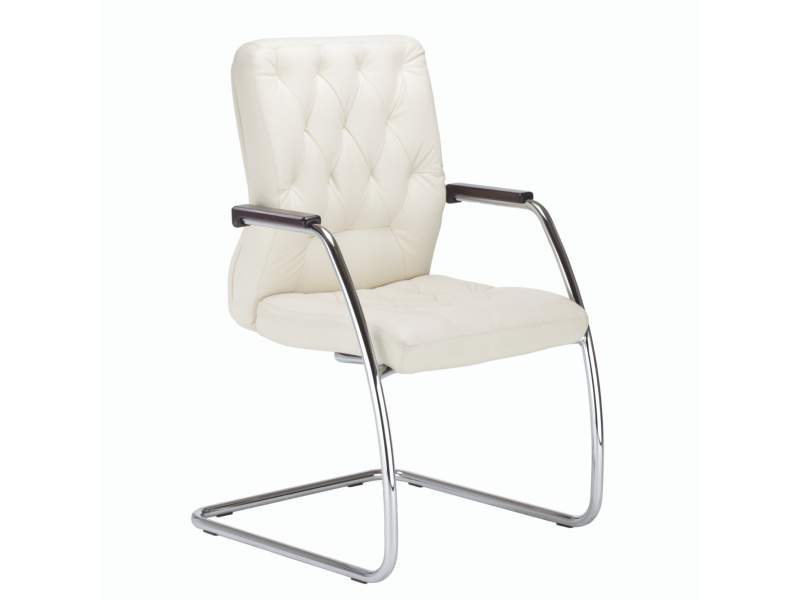 Freischwinger weiss Besucherstuhl Sohos by Nowy Styl Chester