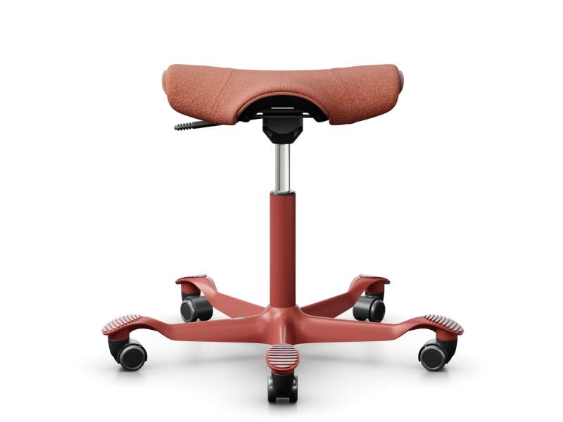 Ergonomischer Bürostuhl höhenverstellbarer Schreibtischhocker ergonomisch Hocker auf Rollen rot Flokk HÅG Capisco Puls