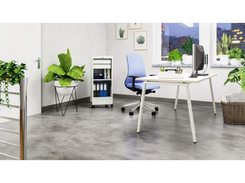 Trendiger A-Fuß Tisch Holz Schreibtisch Büro Schreibtische Home Office Arbeitstisch Mauser arcos.a