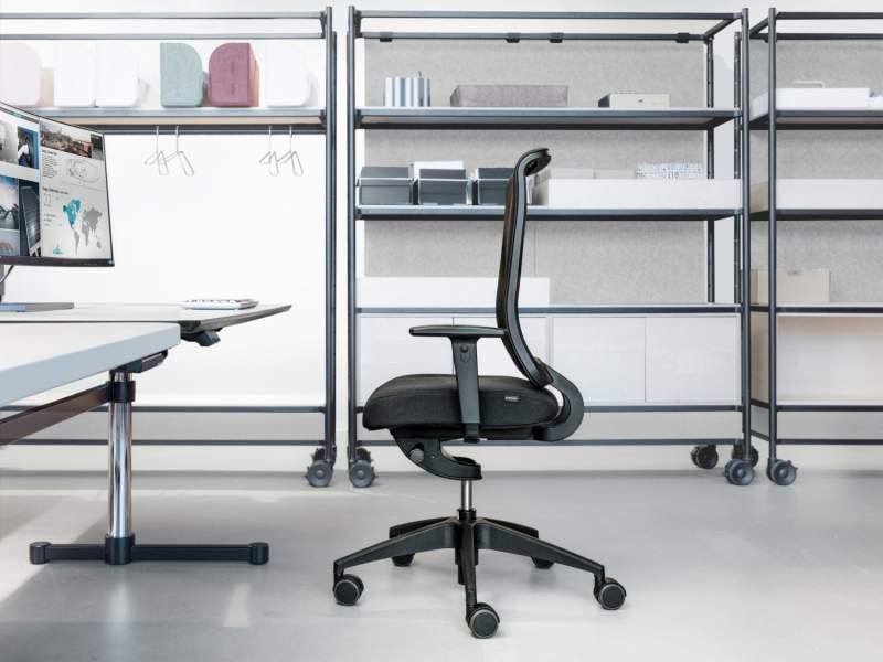 Girsberger Bürostühle ergonomisch Bürodrehstuhl schwarz Kunststoff Girsberger, Reflex