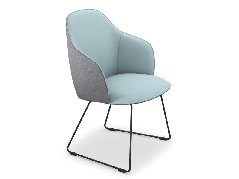 Besucherstuhl blau Besucherstühle vollgepolstert Stuhl Cafeteria Stühle Sedus se:cafe soft chair