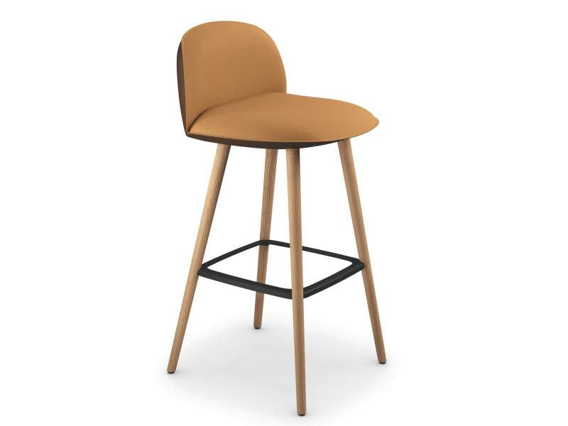 Barhocker gelb Barstuhl Holz Barstühle Sedus se:cafe soft stool