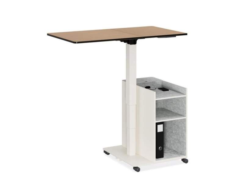 mobile Arbeitsplätze Bürofahrtisch Rolltisch höhenverstellbar Rolltische mobile Tische Bigla Office Polydesk