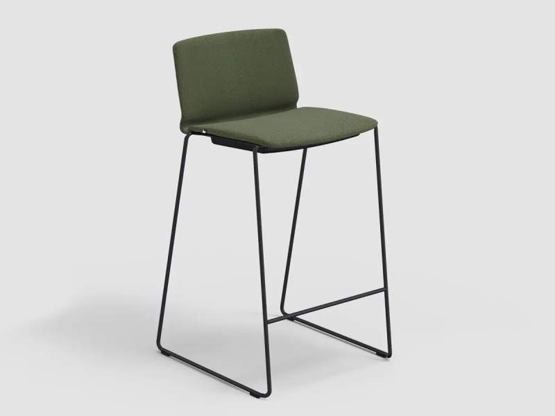 Barhocker grün Barstuhl stapelbar Barstühle Bene B_Wave Barstool medium