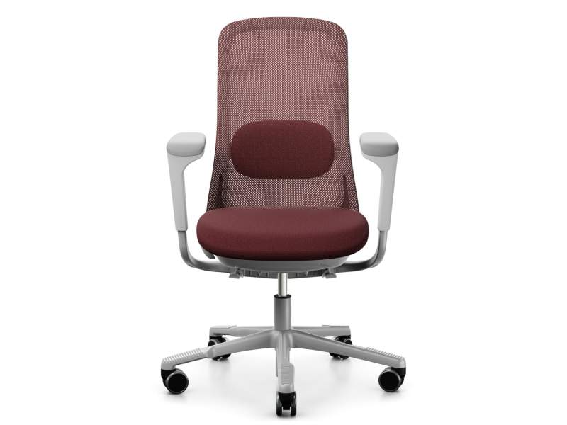 Hag Bürostuhl ergonomischer Bürodrehstuhl exklusiv Büro Drehstuhl Burgundy Drehstühle Netzgewebe Flokk, HÅG SoFi mesh