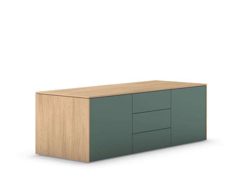 Sideboard Holz Büro Stauraum grün Büromöbel Sedus se:vision storage