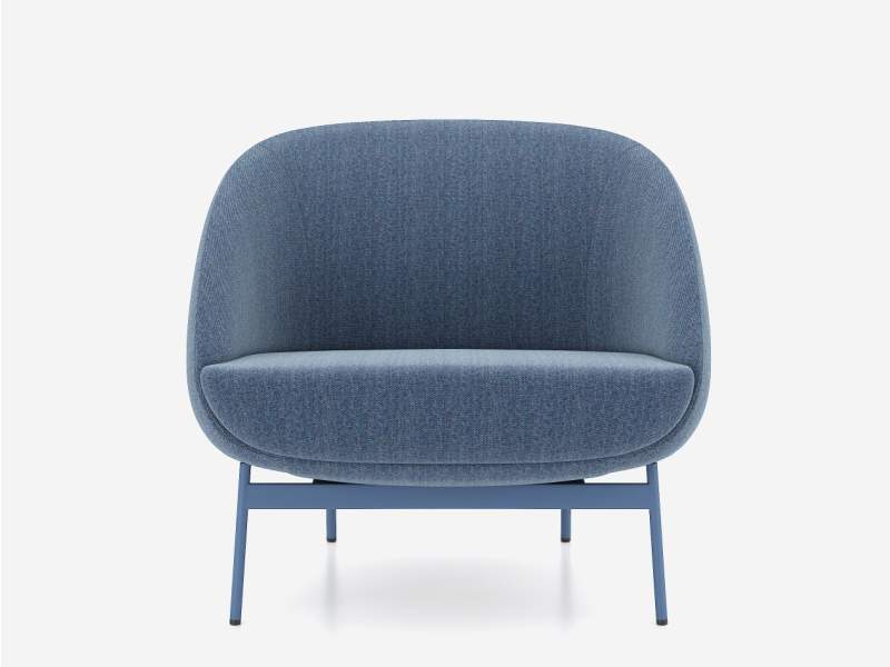 Loungesessel blau Sessel Lounge Clubsessel komfortable Nowy Styl Mollen
