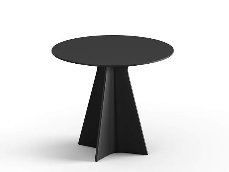 Bistrotisch schwarz Bistrotische rund Cafeteria Tisch Brunner wave light
