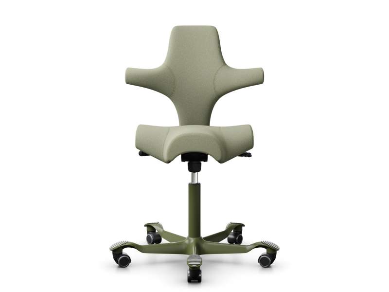 Hag Bürostuhl Design Bürodrehstuhl ohne Armlehnen Drehstuhl Gree-grey Flokk, HÅG Capisco