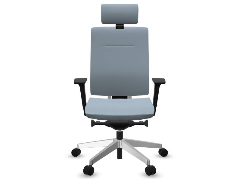 Chefstuhl Light blue Drehstuhl mit Kopfstützte Büro Drehstühle mit Armlehnen Bürodrehstuhl profim, Xenon - Drehsessel