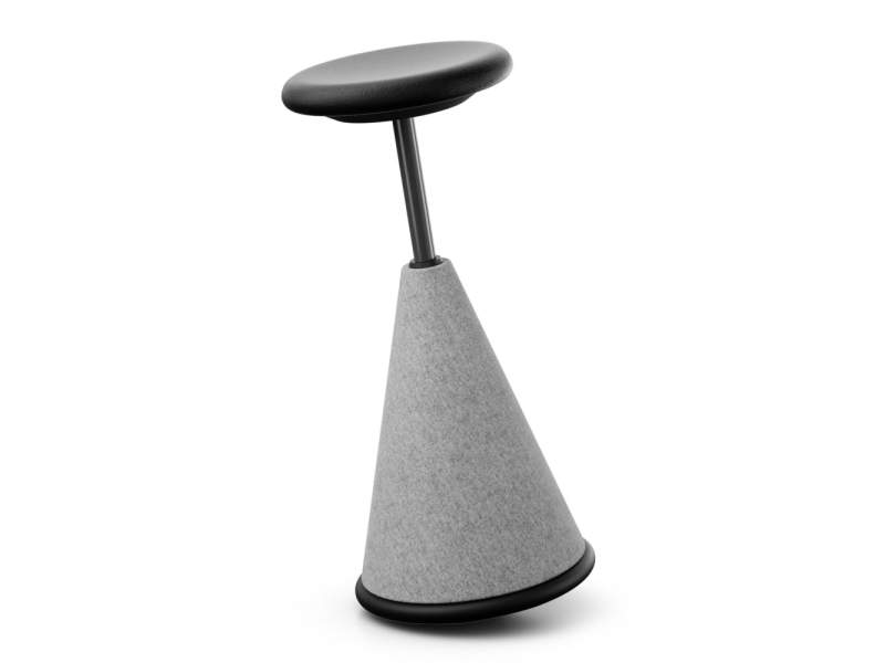 Gesundheitsstühle Light Grey Melange Stehhilfe Hocker Flokk giroflex 10