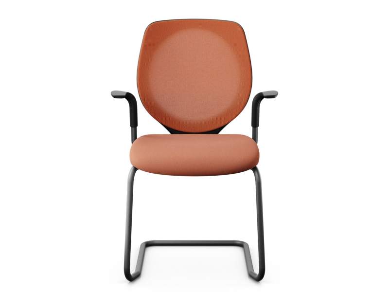 Freischwinger terracotta Konferenzstühle Besucherstühle Giroflex 353 Besucherstuhl