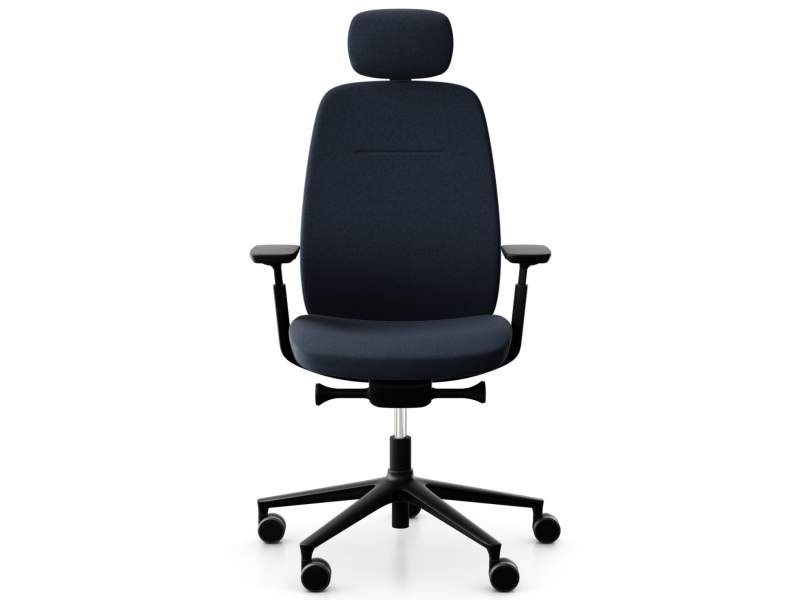 Büro Drehstuhl warm blue Drehstühle mit Armlehnen Bürostuhl Flokk Profim Pace
mit Kopfstütze