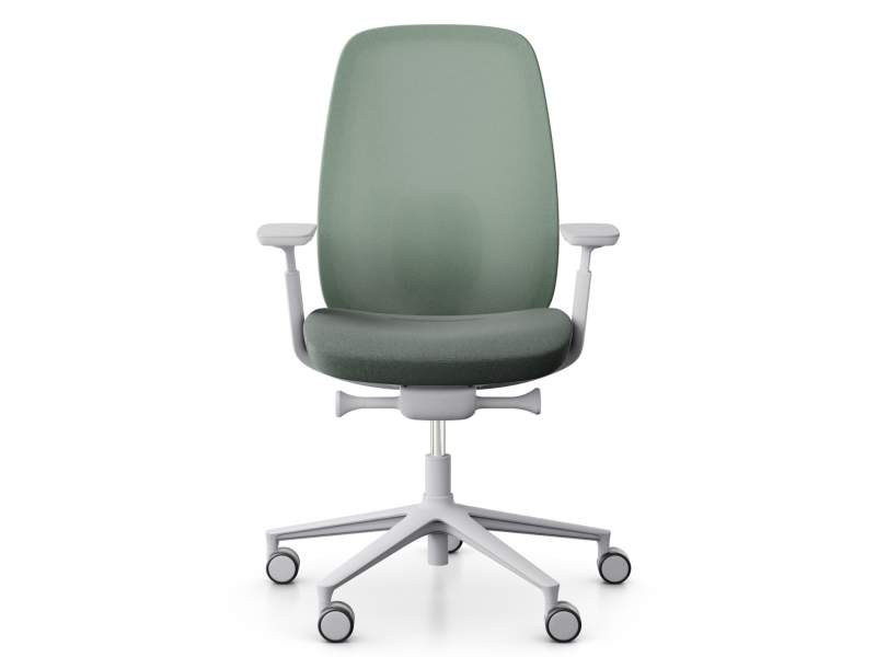 Büro Drehstuhl light mint-grey Drehstühle mit Armlehnen Bürostuhl Netzgewebe Flokk Profim Pace