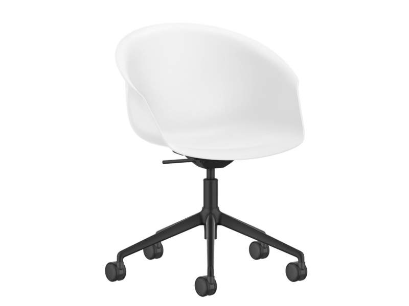 Drehsessel fahrbar Lounge weiss Sessel drehbar Drehstuhl Interstuhl SHUFFLEis1 Clubsessel