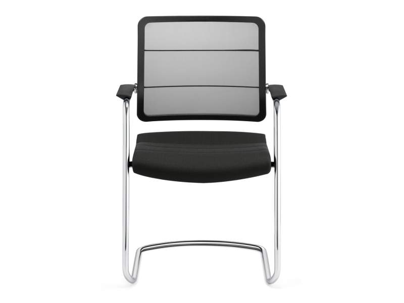 Freischwinger Besucherstühle schwarz Konferenzstühle Büro Interstuhl AirPad Besucherstuhl