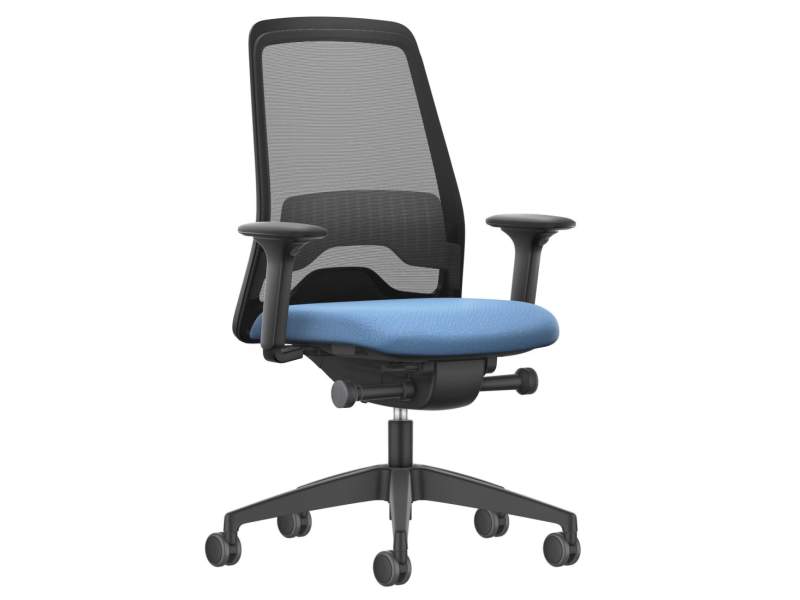 Ergonomischer Bürostuhl mit Netzgewebe Bürostühle blau Bürodrehstühle Interstuhl NEW EVERYis1