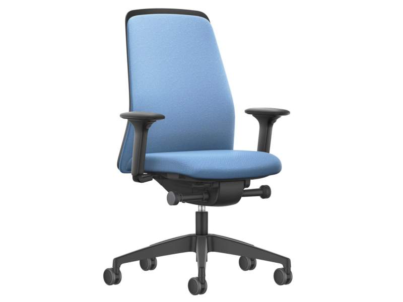 Ergonomischer Bürostuhl mit Armlehnen Bürostühle blau Bürodrehstühle kaufen Interstuhl NEW EVERYis1