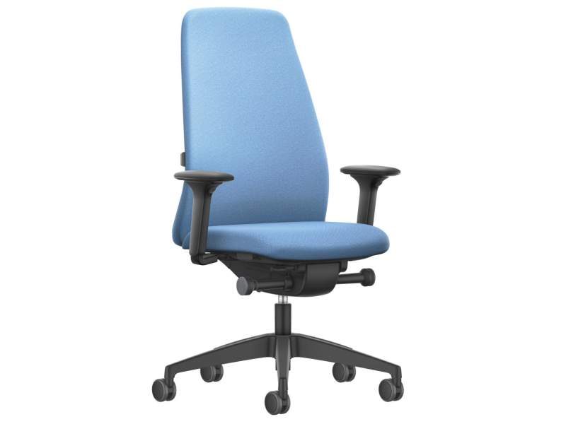 Ergonomischer Bürostuhl Stoffbezug Bürodrehstühle blau Büro Drehstuhl Interstuhl, NEW EVERYis1