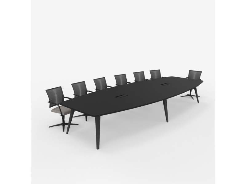 Konferenztisch Holz Konferenztische Büro Besprechungstisch schwarz Meetingtisch ZEMP SPIDER M2