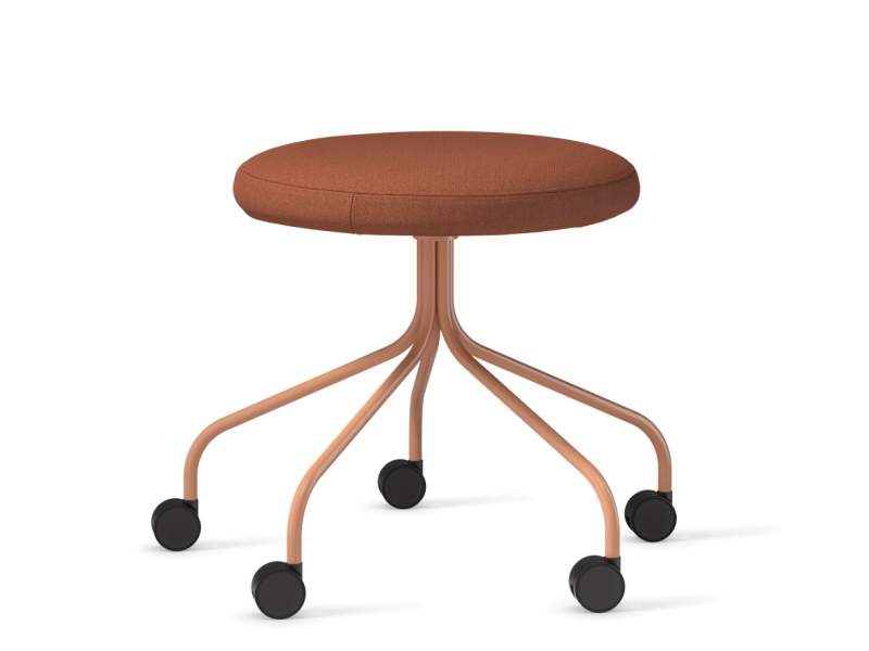 Schreibtischhocker rot Hocker mit Rollen Büro Skandiform Roll Stuhl
