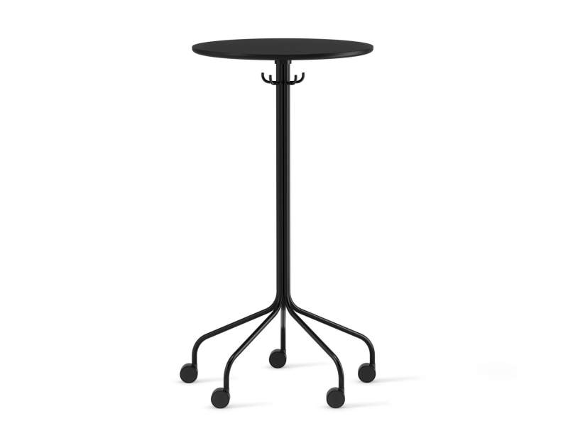 Rolltisch schwarz Rolltische hoch Stehtisch mit Rollen rund Tisch Skandiform Roll
runde Tischplatte