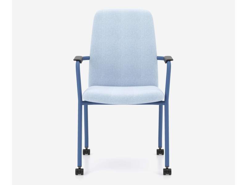 Konferenzstuhl blau Konferenzstühle mit Rollen Besucherstuhl fahrbar Besucherstühle Büro Nowy Styl Flesco
