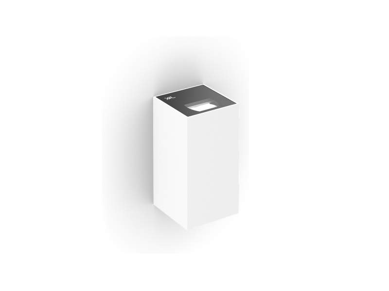 Rechteckiger Wandanbauleuchte Uplight Wandleuchten Aluminium weiss XAL Unico