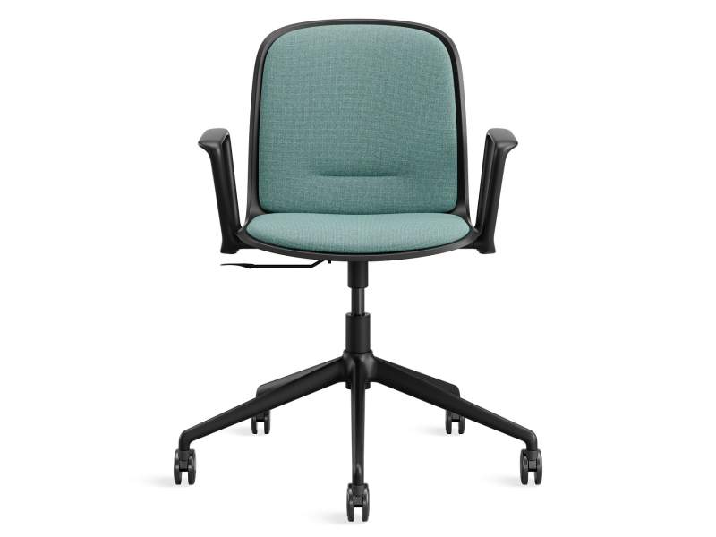 Drehstuhl türkis schwarz Bürodrehstuhl drehbar mit Rollen Drehstühle Konferenzstuhl mit Armlehnen Konferenzstühle Steelcase Cavatina