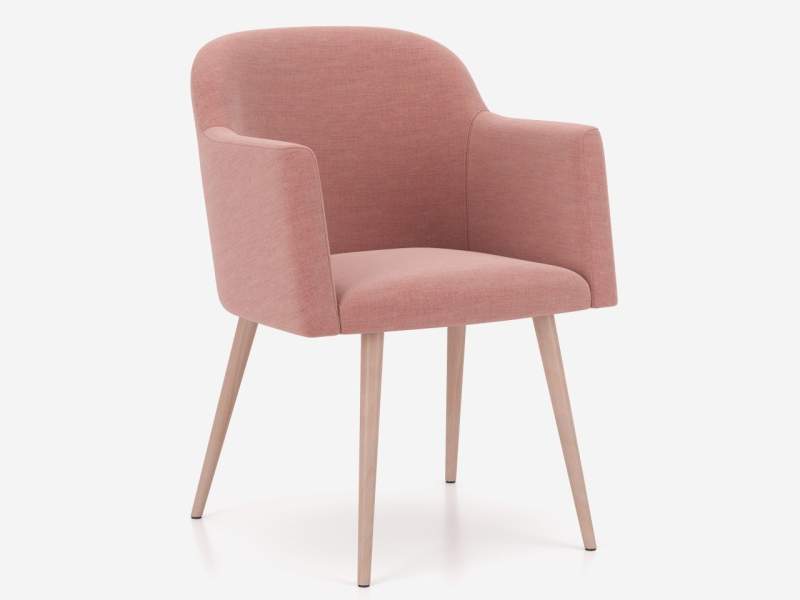Clubsessel rosa Loungesessel Holz Sessel Louunge Loungemöbel Nowy Styl Athena