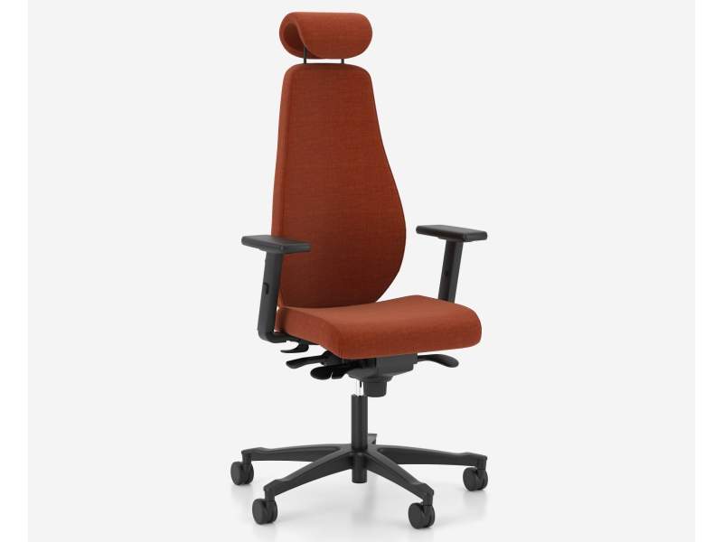 Bürodrehstuhl orange Bürostuhl mit Kopfstütze Drehstuhl Büro Drehstühle Nowy Styl Bjarg